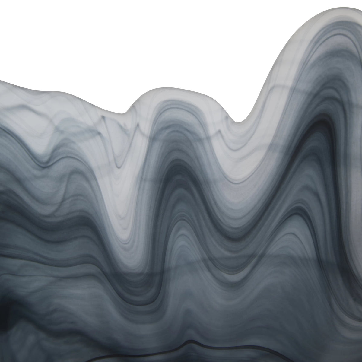 Porsgrunn Grey Fluted Glass Pedestal Bowl image 13