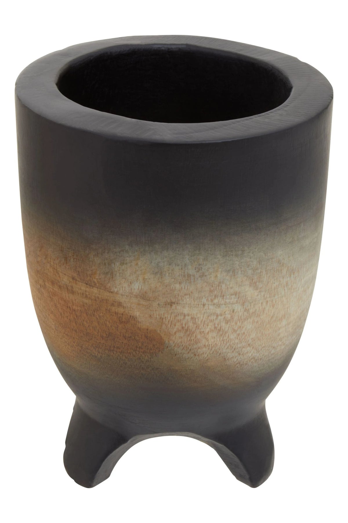 Orvelle Large Wooden Black Ombre Planter image 2