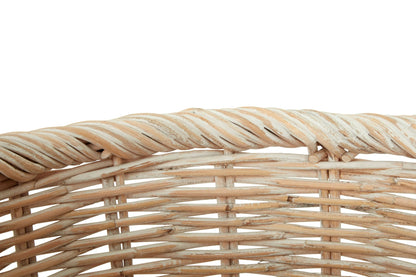 Flekkvira Whitewash Rattan Storage Baskets image 5