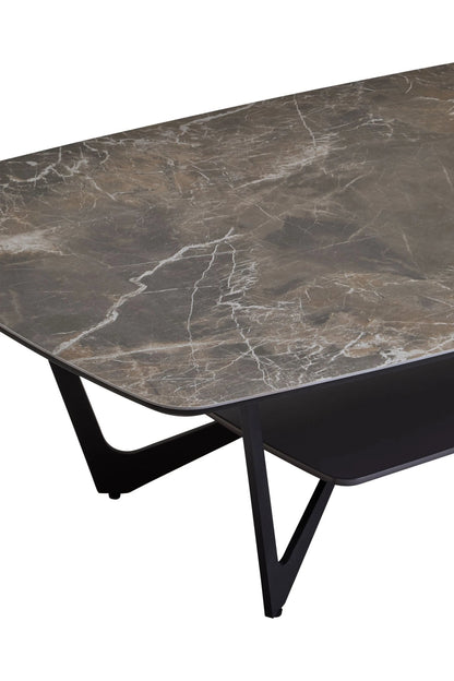 Grosseto Grey Ceramic Marble Coffee Table image 9