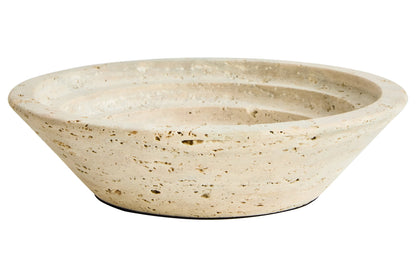 Vinara Travertine Round Tapered Bowl image 1