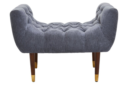 Boden Grey Chenille Stool