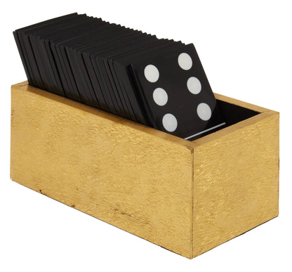 Ludvika Gold Black Dominoes Domino Set image 1
