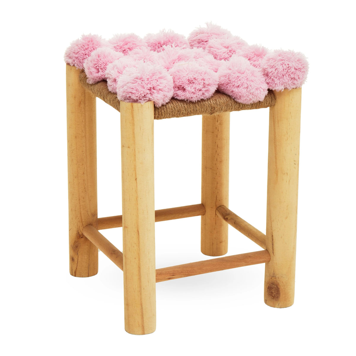 Kajvik Village Pink Pom Pom Stool