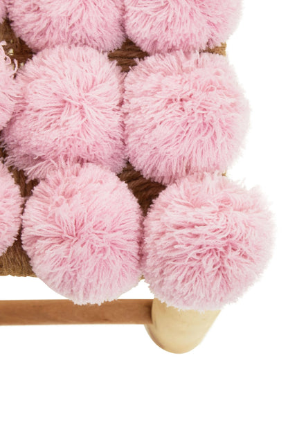 Kajvik Village Pink Pom Pom Stool