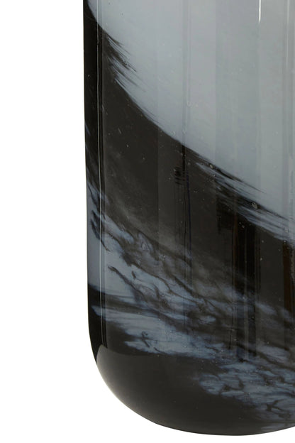 Vimmerby Large Grey Black Brushstroke Vase