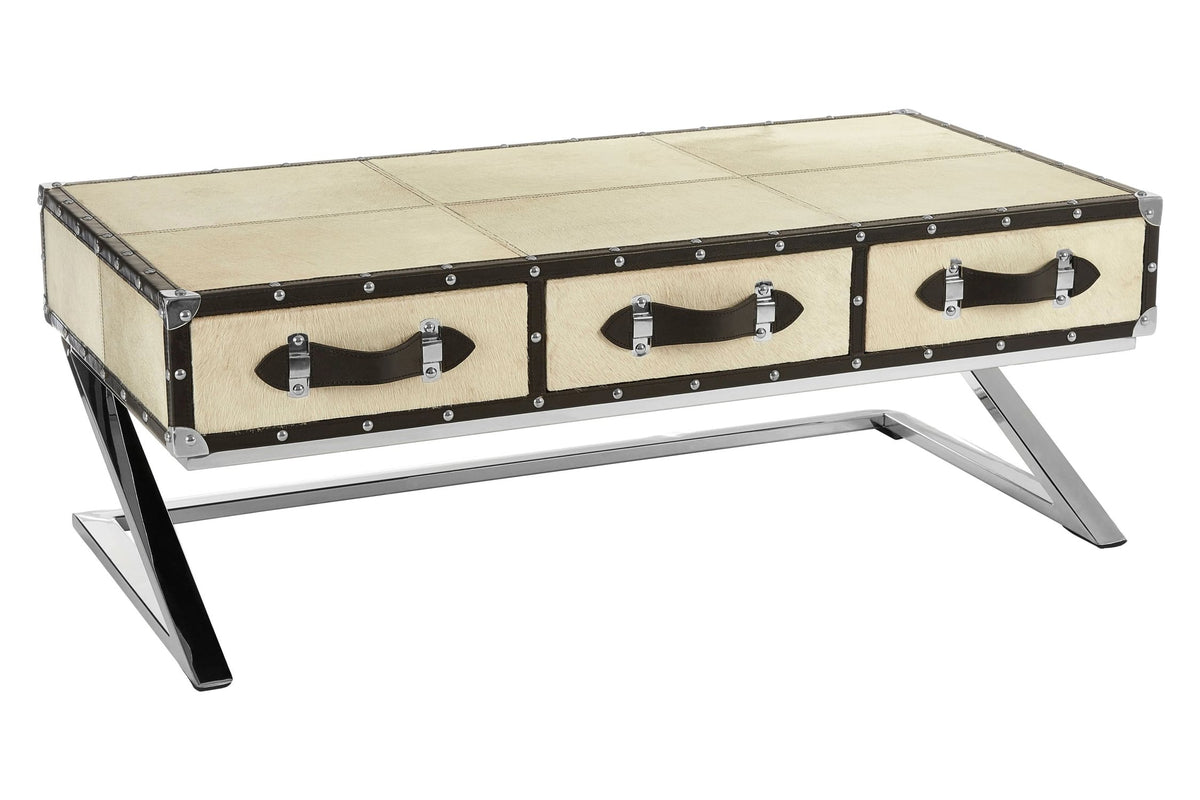 Alvar Natural Hair-on Leather Coffee Table image 2
