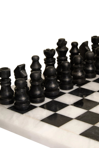 Ulvora White Black Marble Chess Set image 5