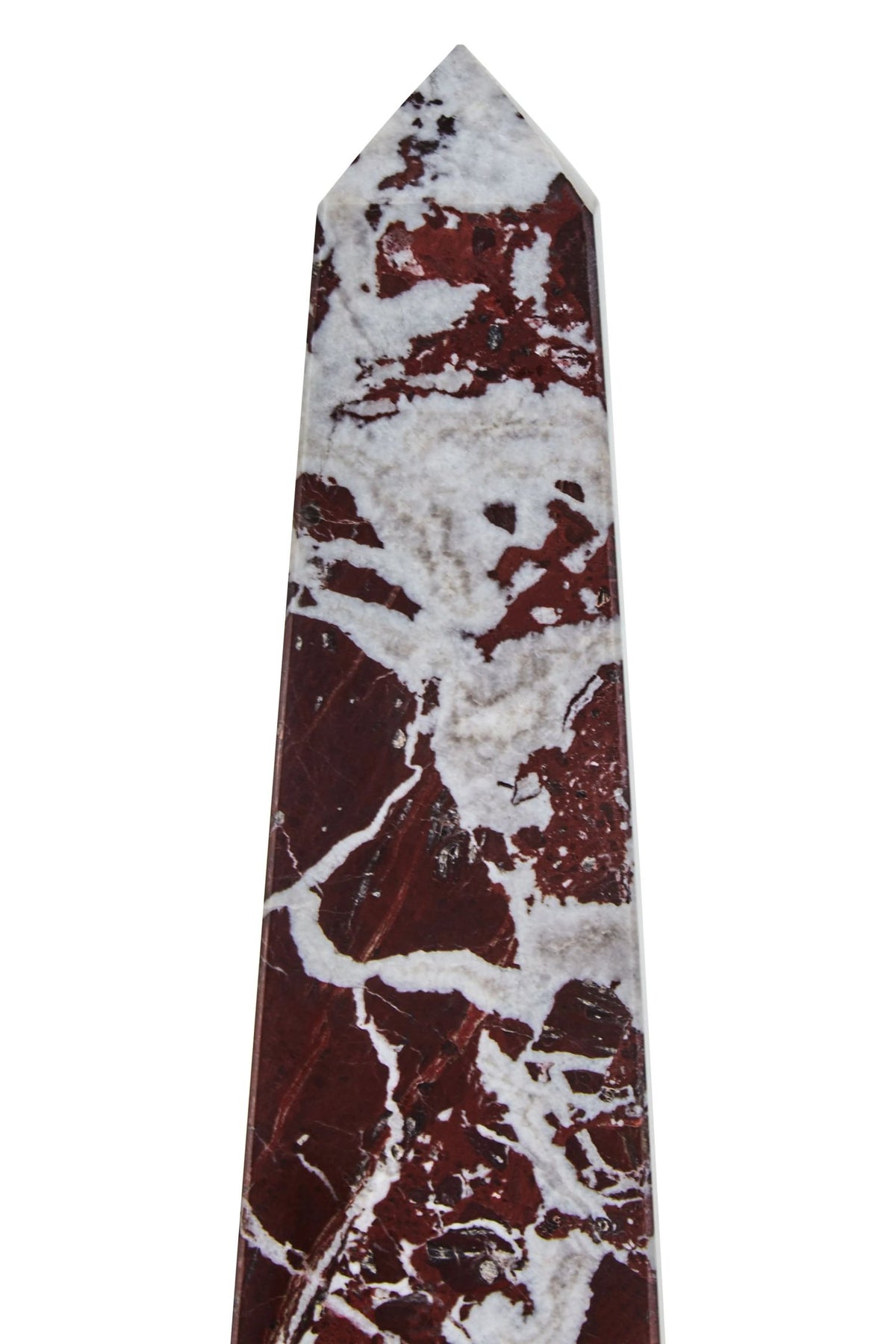 Luino Large Red Marble Obelisk