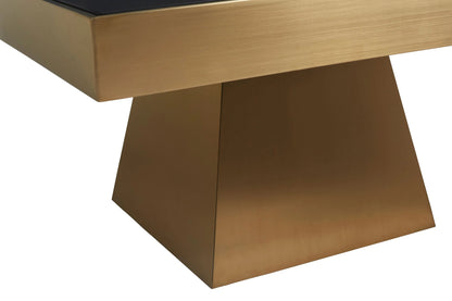 Ulstevira Black Glass Gold Coffee Table image 8