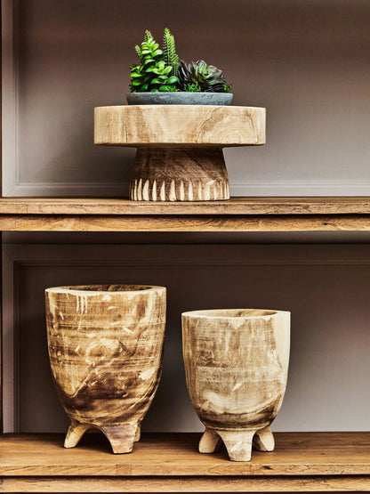 Hitchira Large Natural Wooden Planter image 3