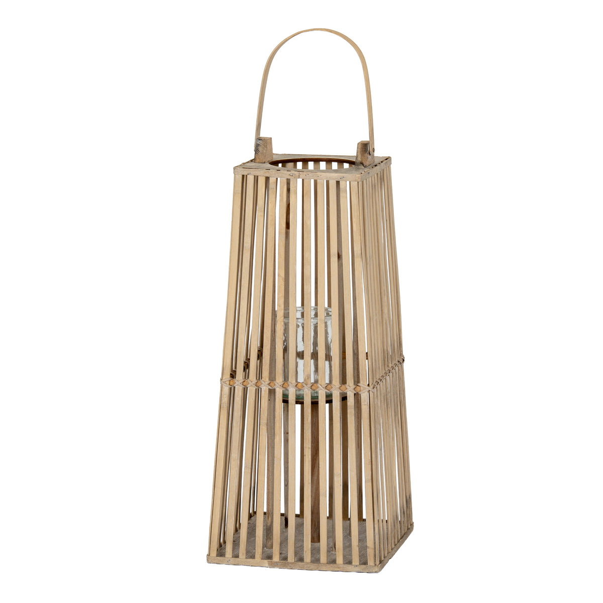 Hofors Small Silo Wicker Lantern Glass Holder — product-only view