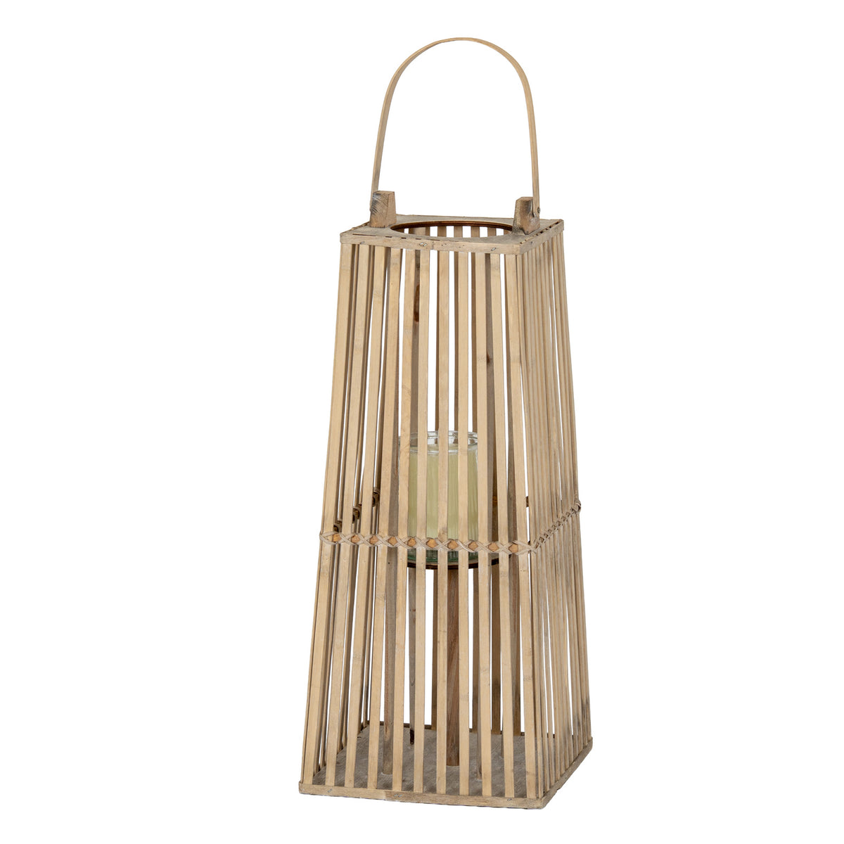 Hofors Small Silo Wicker Lantern Glass Holder — product-only view